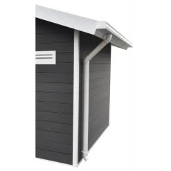 Kit Gouttières Blanc - Pack Prêt à La Pose Pour Abri PREMIUM Woodlife Garden Double Pentes 19,22m²