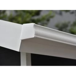 Kit Gouttières Blanc - Pack Prêt à La Pose Pour Abri PREMIUM Woodlife Garden Double Pentes Longueur 4m -Boutique De Jardin kit gouttieres blanc pack pret a la pose pour abri premium woodlife garden double pentes longueur 4m 2