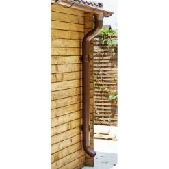 Kit Gouttières Marron - Pack Prêt à La Pose Pour Abri Gardy Shelter 6m² -Boutique De Jardin kit gouttieres marron pack pret a la pose pour abri gardy shelter 6m 2