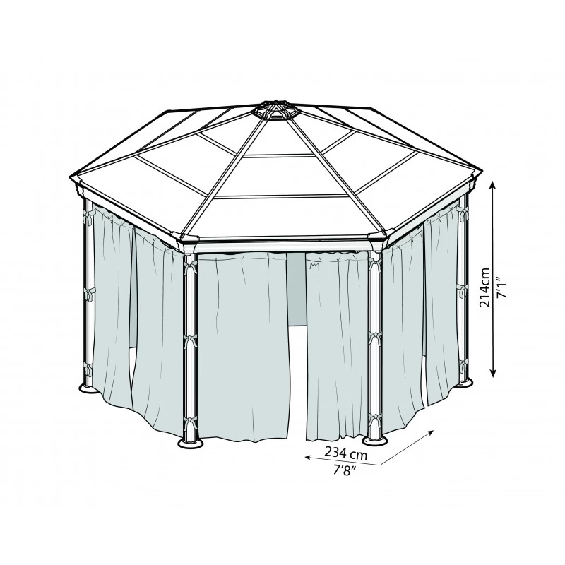 Moustiquaire En Polyester Léger Pour Pergola Roma™ Et Monaco™- Palram - Canopia 5 Moustiquaire En Polyester Léger Pour Pergola Roma™ Et Monaco™- Palram - Canopia – Image 3