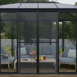 Moustiquaire Pour Vérandas Sanremo Et Ledro En Alu Gris Et Polyester - Canopia 13 Moustiquaire Pour Vérandas Sanremo Et Ledro En Alu Gris Et Polyester - Canopia -Boutique De Jardin moustiquaire pour verandas sanremo en alu gris et polyester canopia 5