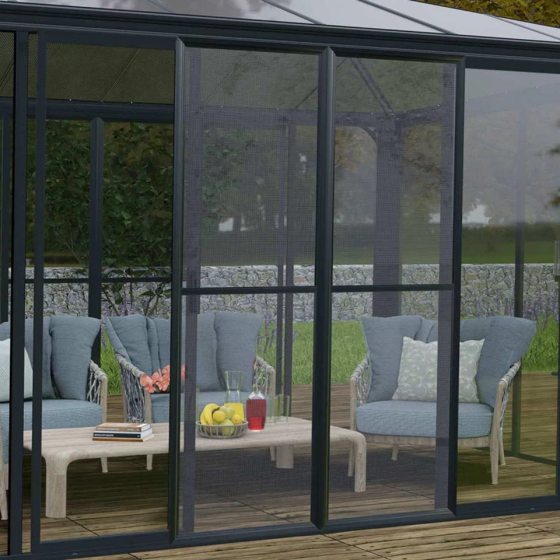 Moustiquaire Pour Vérandas Sanremo Et Ledro En Alu Gris Et Polyester - Canopia 3 Moustiquaire Pour Vérandas Sanremo Et Ledro En Alu Gris Et Polyester - Canopia