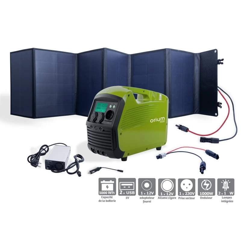 Batterie Mobile Izywatt 1000Wh + Panneau Solaire Pliant 120W 3 Batterie Mobile Izywatt 1000Wh + Panneau Solaire Pliant 120W