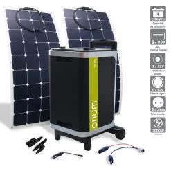 Pack Station D’énergie Portative Izywatt 2570Wh + 2 Panneaux Solaires Souples 120W