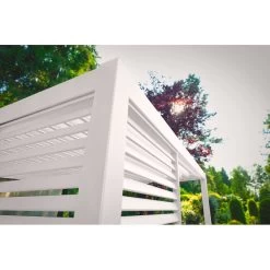 Panneau Latéral à Ventelles 1,33m OMBREA - Blanc -Boutique De Jardin panneau lateral a ventelles 133m ombrea blanc 2