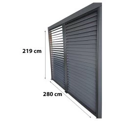 Panneaux De Ventelles Amovibles Pour Côté 3m Des Pergolas Bioclimatiques 7,20m² Et 10,80m² HABRITA -Boutique De Jardin panneaux de ventelles amovibles pour cote 3m des pergolas bioclimatiques 720m et 1080m habrita 3