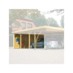 Paroi De Fond 540x200cm Pour Carport Double Karibu