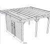 Paroi Frontale Avec Porte Simple Centrée 480x245cm Pour Carport Modulable En Bois Traité Autoclave - SOLID -Boutique De Jardin paroi frontale avec porte simple centree 480x245cm pour carport modulable en bois traite autoclave solid
