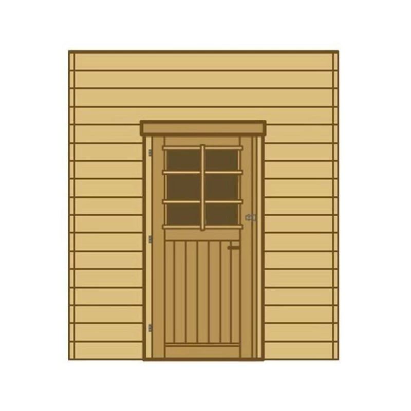 Paroi Frontale Porte Simple 270cm Pour Carport Bois Traité - SOLID 3 Paroi Frontale Porte Simple 270cm Pour Carport Bois Traité - SOLID