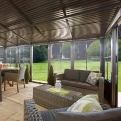 Pavillon Adossé Charlestone Mural 298,5x404cm En Aluminium Et Acier Galvanisé - SOJAG 10 Pavillon Adossé Charlestone Mural 298,5x404cm En Aluminium Et Acier Galvanisé - SOJAG -Boutique De Jardin pavillon adosse charlestone 309x404cm en aluminium et acier galvanise sojag 2