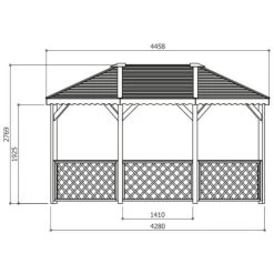 Pavillon De Jardin Octogonal 11,49m² En Bois Traité Autoclave Avec Balustrades - SOLID 8 Pavillon De Jardin Octogonal 11,49m² En Bois Traité Autoclave Avec Balustrades - SOLID -Boutique De Jardin pavillon de jardin octogonal 1149m en bois traite autoclave avec balustrades solid 2