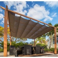 Pergola En Aluminium Marron Clair 350x350cm Florida - PARAGON OUTDOOR 11 Pergola En Aluminium Marron Clair 350x350cm Florida - PARAGON OUTDOOR -Boutique De Jardin pergola 350x350cm florida en alu marron clair paragon 3