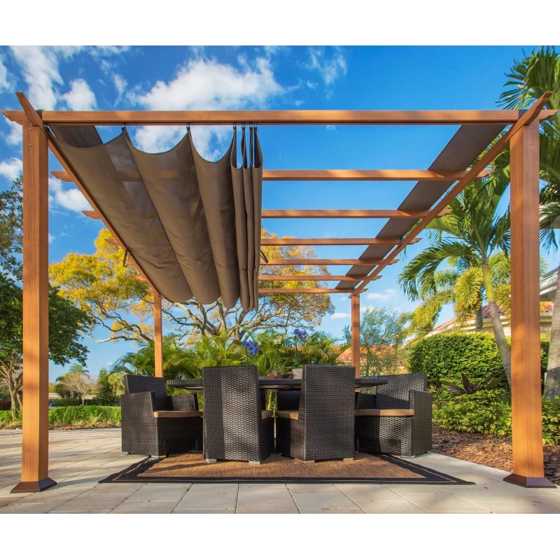 Pergola En Aluminium Marron Clair 350x350cm Florida - PARAGON OUTDOOR 3 Pergola En Aluminium Marron Clair 350x350cm Florida - PARAGON OUTDOOR