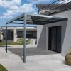 Pergola Adossée En Alu Et Polycarbonate Gris 400x300cm Toscana – Proloisirs -Boutique De Jardin pergola adossee en alu et polycarbonate gris 400x300cm toscana proloisirs
