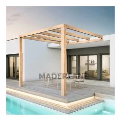 Pergola Adossée En Bois Lamellé-collé 400x300cm Burgos – Maderland