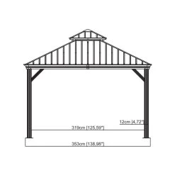 Pergola Alu Anthracite Et Acier Galvanisé Messina 3,63x4,83m - SOJAG -Boutique De Jardin pergola alu anthracite et acier galvanise messina 363x483m sojag 1 3