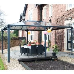 Pergola Aluminium Et Polycarbonate 492x359cm Martinique 5000 Palram - Canopia -Boutique De Jardin pergola aluminium et polycarbonate 492x359cm martinique 5000 palram 4