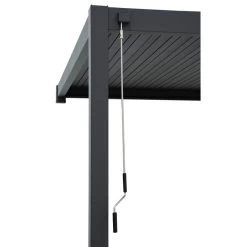 Pergola Bioclimatique Adossée En Alu Anthracite 3,6x6m Ombrea -Boutique De Jardin pergola bioclimatique adossee en alu anthracite 36x6m ombrea 5