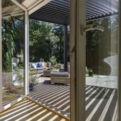 Pergola Bioclimatique Adossée En Alu Anthracite 3x5.3m Ombrea -Boutique De Jardin pergola bioclimatique adossee en alu anthracite 3x36m ombrea 2