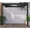 Pergola Bioclimatique Adossée En Alu Anthracite 3x3m Ombrea -Boutique De Jardin pergola bioclimatique adossee en alu anthracite 3x3m ombrea