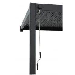 Pergola Bioclimatique Adossée En Alu Anthracite 3x3m Ombrea -Boutique De Jardin pergola bioclimatique adossee en alu anthracite 3x3m ombrea 5