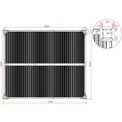 Pergola Bioclimatique Aluminium Anthracite 10,80m² Toit Avec Lames Ovales Aluminium + Rideau Gris Pour Côté 3m HABRITA -Boutique De Jardin pergola bioclimatique aluminium anthracite 1080m toit avec lames ovales aluminium rideau gris pour cote 3m habrita 2