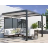 Pergola Adossée Bioclimatique 300x300cm Lames 13cm - Gris - MIAMI - Couleurs Du Monde -Boutique De Jardin pergola bioclimatique autoportante 300x300cm lames 13cm gris denver couleurs du monde 1
