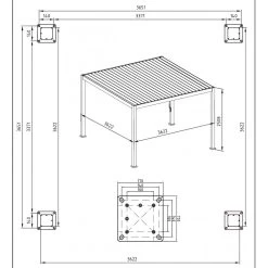 Pergola Bioclimatique Autoportante En Alu Anthracite 3.6x3.6m Ombrea 13 Pergola Bioclimatique Autoportante En Alu Anthracite 3.6x3.6m Ombrea -Boutique De Jardin pergola bioclimatique autoportante en alu anthracite 36x36m ombrea 5