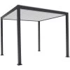 Pergola Bioclimatique Autoportante En Alu Anthracite - Lames Blanches - 3x4m Ombrea -Boutique De Jardin pergola bioclimatique autoportante en alu anthracite lames blanches 3x4m ombrea