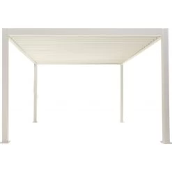 Pergola Bioclimatique Autoportante En Alu Blanc 3.6x3.6m Ombrea -Boutique De Jardin pergola bioclimatique autoportante en alu blanc 36x36m ombrea 3