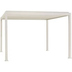 Pergola Bioclimatique Autoportante En Alu Blanc 3.6x3.6m Ombrea -Boutique De Jardin pergola bioclimatique autoportante en alu blanc 36x36m ombrea 4