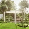 Pergola Bioclimatique Autoportante En Alu Blanc 3x3m Ombrea -Boutique De Jardin pergola bioclimatique autoportante en alu blanc 3x3m ombrea