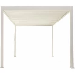 Pergola Bioclimatique Ombréa Autoportante 3x4M - Blanc - S1 -Boutique De Jardin pergola bioclimatique autoportante en alu blanc 3x4m ombrea 4