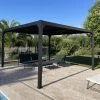 Pergola Bioclimatique Autoportante En Aluminium Anthracite 4x4m - X-METAL -Boutique De Jardin pergola bioclimatique autoportante en aluminium anthracite 4x4m x metal