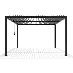 Pergola Bioclimatique Autoportante En Aluminium Anthracite 4x4m - X-METAL -Boutique De Jardin pergola bioclimatique autoportante en aluminium anthracite 4x4m x metal 3