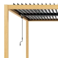 Pergola Bioclimatique Autoportante En Aluminium Aspect Bois 4x3m - X-METAL -Boutique De Jardin pergola bioclimatique autoportante en aluminium aspect bois 4x3m x metal 3