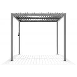 Pergola Bioclimatique Autoportante En Aluminium Gris Clair 3x3m - X-METAL -Boutique De Jardin pergola bioclimatique autoportante en aluminium gris clair 3x3m x metal 5