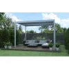 Pergola Bioclimatique Autoportante En Aluminium Gris Clair 4x3m - X-METAL -Boutique De Jardin pergola bioclimatique autoportante en aluminium gris clair 4x3m x metal
