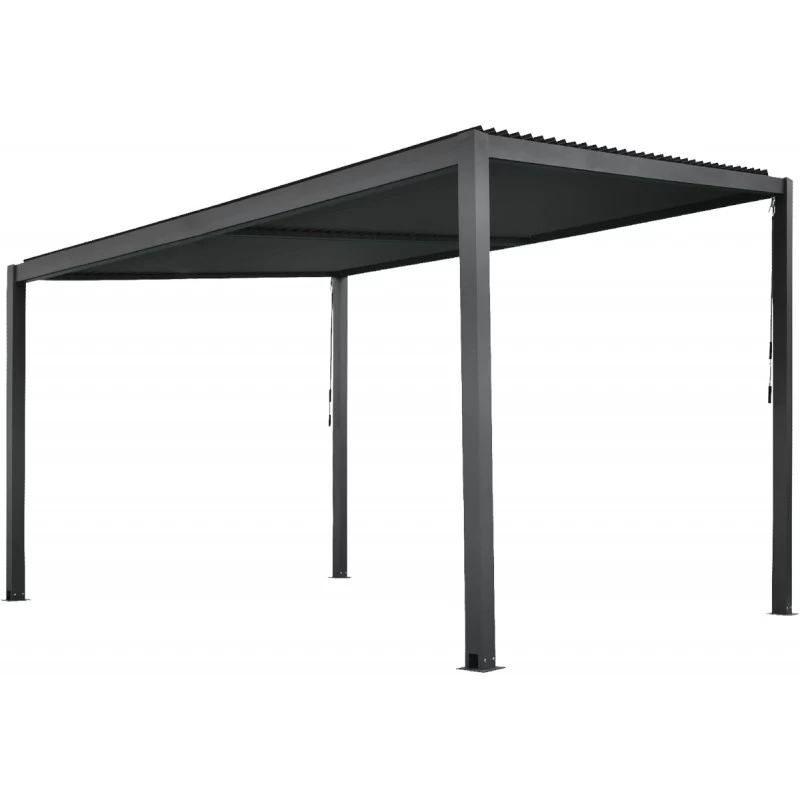 Pergola Bioclimatique En Aluminium Avec Lames Orientables Grises Anthracite TRAMONTO - DCB Garden 4 Pergola Bioclimatique En Aluminium Avec Lames Orientables Grises Anthracite TRAMONTO - DCB Garden – Image 2
