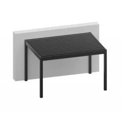 Pergola Bioclimatique En Aluminium Gris Anthracite 400x400cm Avec Lames Grises APOLO - GardenGate