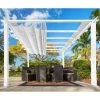 Pergola En Aluminium Blanc 350x505cm Florence – PARAGON OUTDOOR -Boutique De Jardin pergola en aluminium blanc 350x505cm florence paragon outdoor