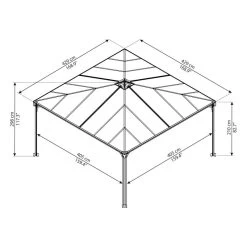 Pergola En Aluminium Et Polycarbonate 429x429cm Palermo™ 4300 - Palram - Canopia -Boutique De Jardin pergola en aluminium et polycarbonate 429x429cm palermo 4300 palram 3