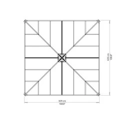 Pergola En Aluminium Et Polycarbonate 429x429cm Palermo™ 4300 - Palram - Canopia -Boutique De Jardin pergola en aluminium et polycarbonate 429x429cm palermo 4300 palram 4