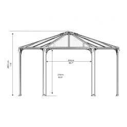 Pergola En Aluminium Et Polycarbonate Monaco™ 450x390cm - Palram - Canopia -Boutique De Jardin pergola en aluminium et polycarbonate monaco 450x390cm palram 2