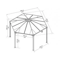 Pergola En Aluminium Et Polycarbonate Monaco™ 450x390cm - Palram - Canopia -Boutique De Jardin pergola en aluminium et polycarbonate monaco 450x390cm palram 3
