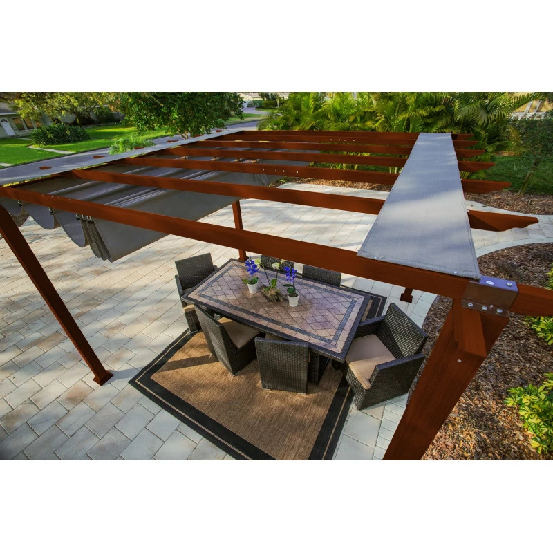 Pergola En Aluminium Marron Foncé 350x350cm Florida – PARAGON OUTDOOR 6 Pergola En Aluminium Marron Foncé 350x350cm Florida – PARAGON OUTDOOR – Image 4