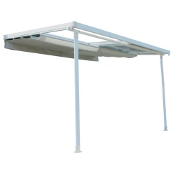 Pergola En Aluminium Thermolaqué Et Polycarbonate Blanc 360x300cm - ODESSA - Couleurs Du Monde -Boutique De Jardin pergola en aluminium thermolaque et polycarbonate blanc 360x300cm odessa couleurs du monde 3