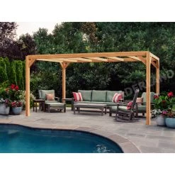 Pergola En Bois Lamellé-collé 500x400cm Alicante – Maderland