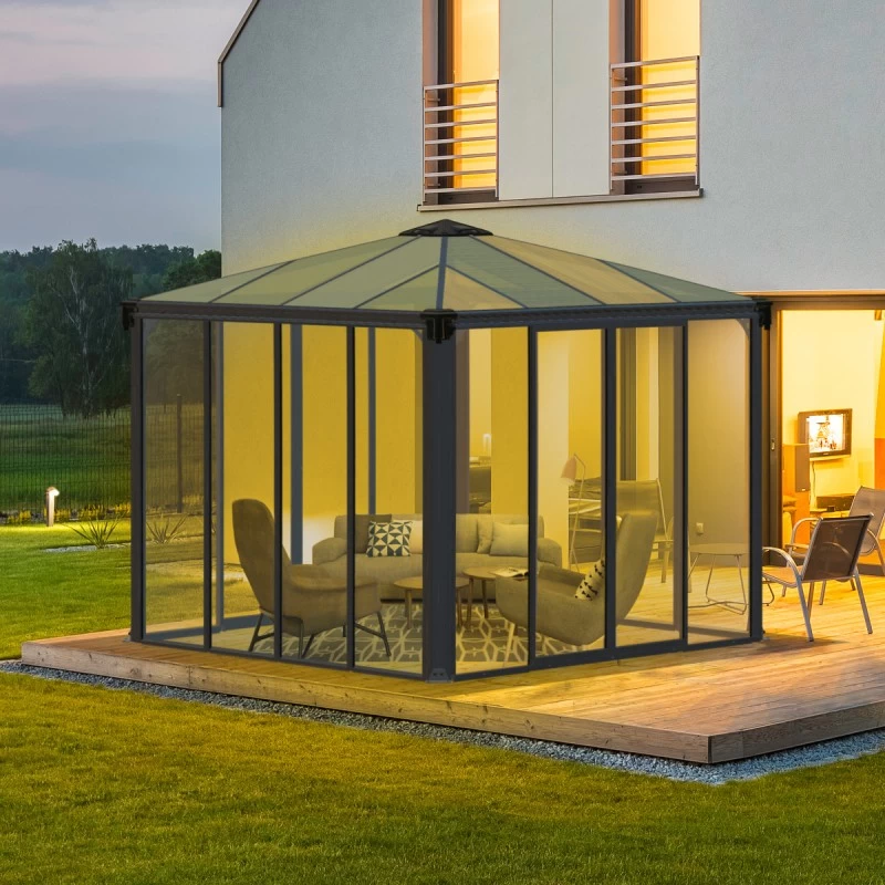 Pergola Fermée En Aluminium Et Polycarbonate Ledro 3000 - Canopia 3 Pergola Fermée En Aluminium Et Polycarbonate Ledro 3000 - Canopia