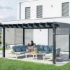 Pergola Yamba 14,6m² En Aluminium Anthracite Avec Store Rétractable - SOJAG -Boutique De Jardin pergola yamba 146m en aluminium anthracite et store retractable sojag